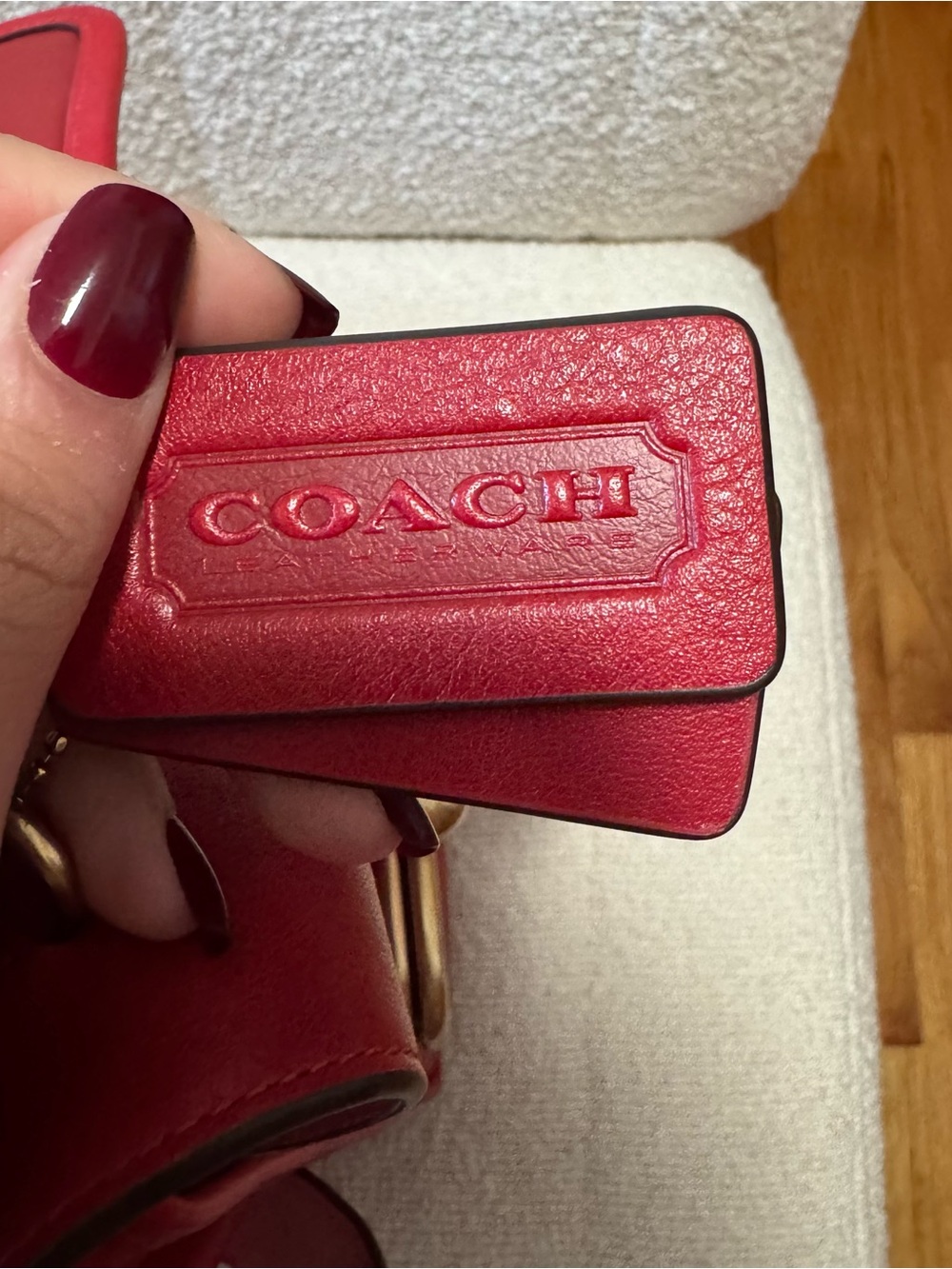 COACH Haversack Scarlet USED - Picture 8 of 11